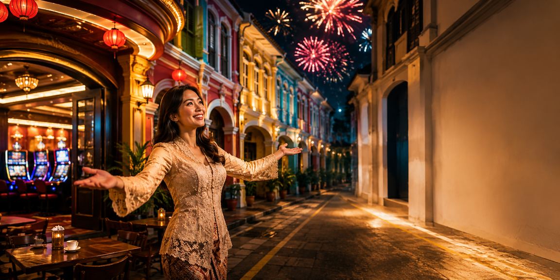 Hiburan kasino gaya Melayu di Penang dengan suasana meriah
